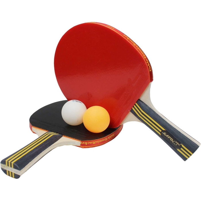 Набір для пінг-понгу MAPOL: 4 професійні ракетки та 8 тенісних м'ячів 3 зірки, зручний кейс