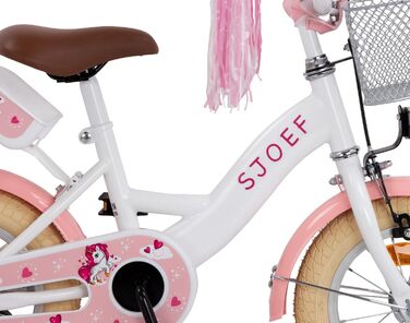 Дитячий велосипед Dolly 12 дюймів | для дівчаток 2-4 роки | з бічними колесами | проста збірка | білий