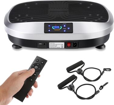 Вібраційна платформа для дому Sport - 6 програм, для м'язів та схуднення, срібна