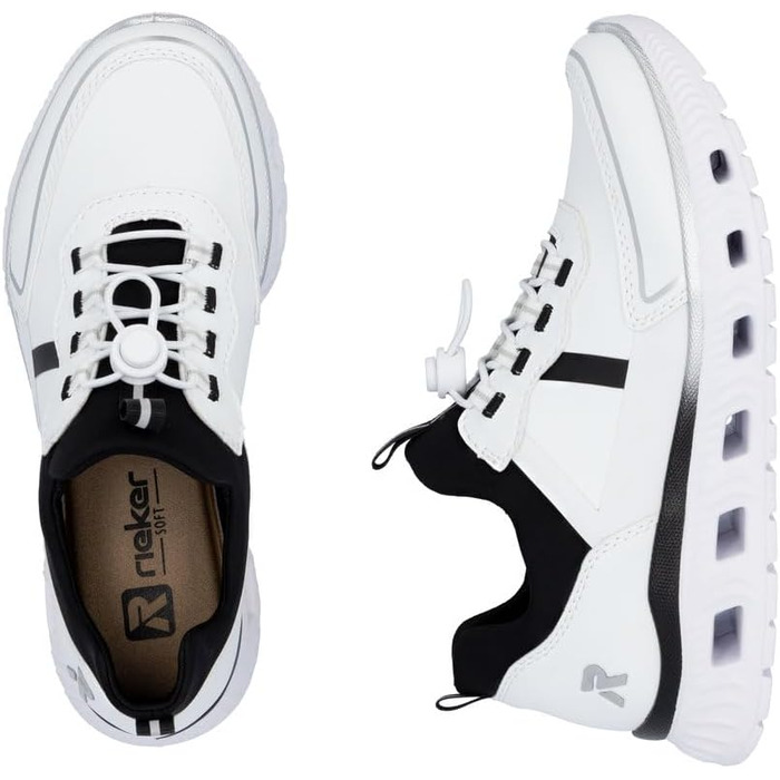 Жіночі сліпони Rieker M6062 білі комбіновані, розмір 39 EU