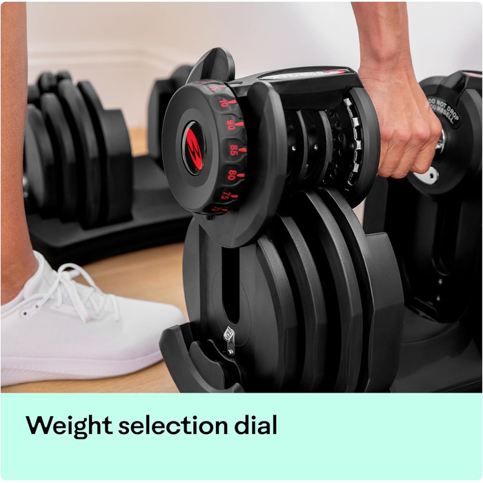 Регульована гантеля Bowflex SelectTech 4-41 кг – універсальна система ваги, одна гантеля