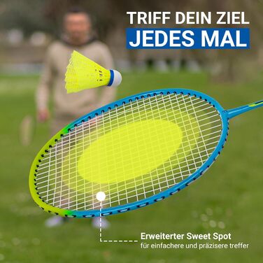 Набір для бадмінтона Redfield: 2 ракетки, 2 волани, сумка, 2 ручки, для спорту та розваг
