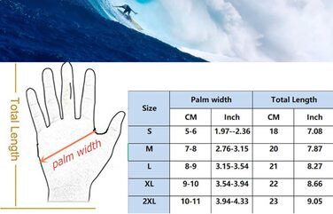 Рукавички для дайвінгу ZCCO з неопрену 3 мм / 5 мм, двошарові термо-рукавички з еластичним манжетом та антиковзким покриттям для дайвінгу, серфінгу, снорклінгу, розмір L 5 мм