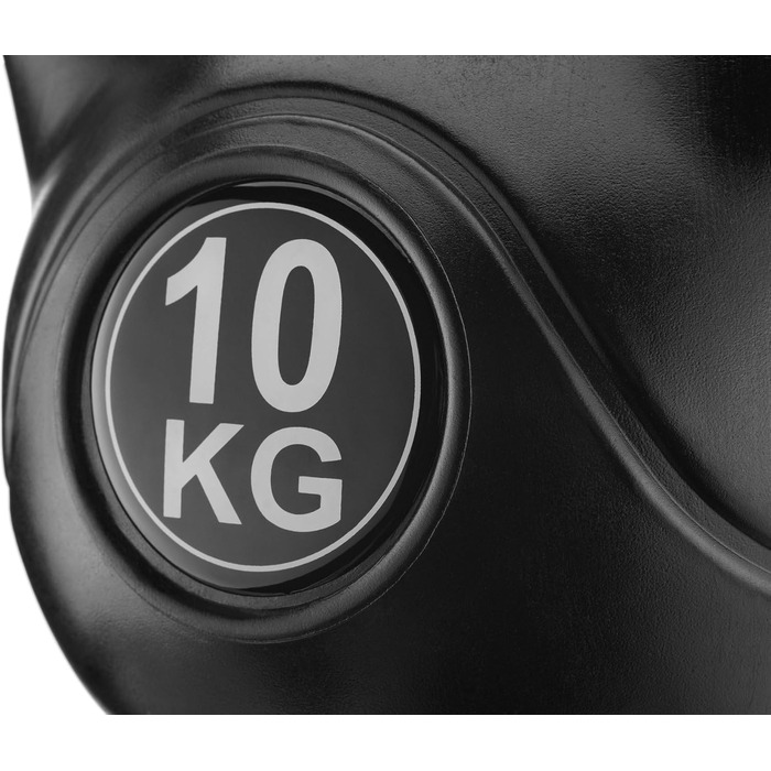 Гиря Gymtek 10 кг для силових тренувань, фітнесу та гімнастики, з ергономічною ручкою, чорна, для домашнього спортзалу