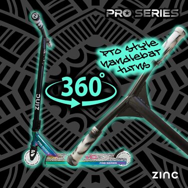 Дитячий трюковий ролер Nasty Neochrome: легкий, з професійним кермом, ABEC-підшипниками та колесами 100 мм