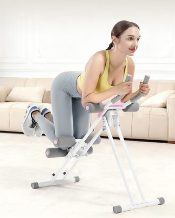 Тренування пресу GuuG: компактний тренажер для дому, для чоловіків та жінок, рожевий