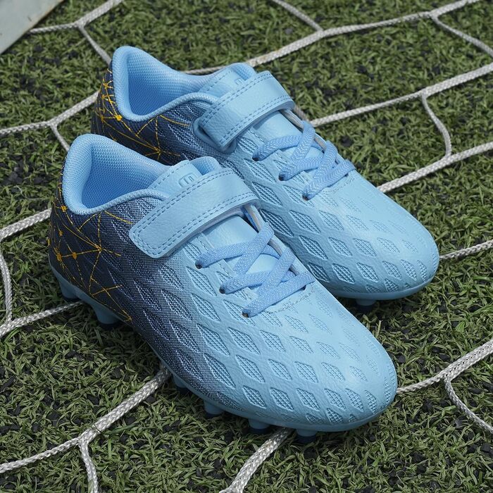 Дитячі футбольні бутси JABASIC Firm Ground для хлопчиків та дівчаток (30 EU, блакитний, темно-синій)