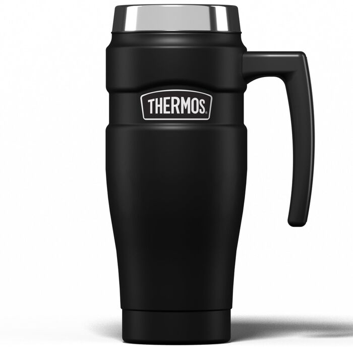 Термос König Travel Mug з нержавіючої сталі - Матовий чорний (470 мл)