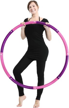 Фітнес обруч Hoola Hoop 2,3 кг для схуднення, 8 секцій, 100 см, для дорослих, новачків і досвідчених, тренажер для дому
