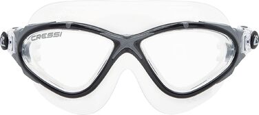 Окуляри для плавання Cressi Planet - преміум якість для басейну, триатлону та водних видів спорту, універсальний розмір, дорослі, чоловічі/жіночі (білий/сріблястий, чорний)