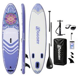 SUP-дошка надувна Totem Violett, широка, з фіном та ручним насосом для плавання