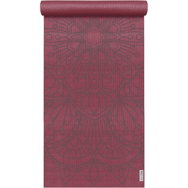 Килимок для йоги Yogistar Yogimat Basic Art Collection Лотос Мандала бордо
