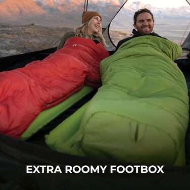 Сплячий мішок Teton Sports LEEF Ultralight Mummy - ультралегкий, для походів, кемпінгу, 3-4 сезон, з мішком для зберігання, чорний/оливковий