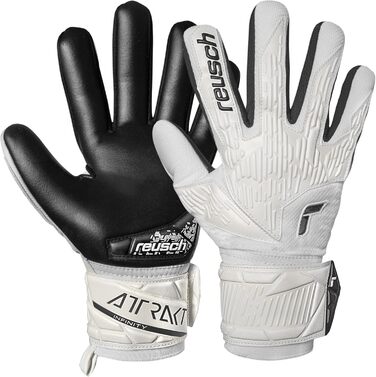Воротарські рукавички Reusch Attrakt Infinity NC, унісекс, розмір 9, біло-чорні