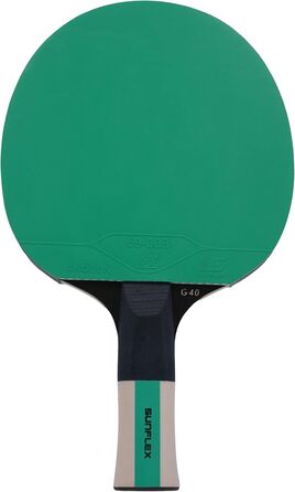 Sunflex Color COMP G40 професійна ракетка для настільного тенісу з анатомічною ручкою, ITTF сертифікований зелений наклад, для досвідчених гравців