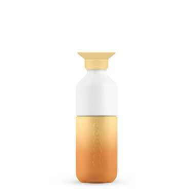 Сталева пляшка для води Dopper 350 мл, Sunrise Yellow — герметична спортивна пляшка з нержавіючої сталі 18/8, без BPA, для спорту, офісу та подорожей