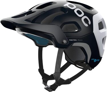 Велосипедний шолом POC Tectal Race MIPS для трейлу, ендуро та ол-маунтін, з арамідним захистом, легким регулюванням розміру, MIPS, чорний/білий, S (51-54 см), 2021