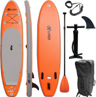 Надувна SUP-дошка EXPLORER ALF2 320 см, помаранчева, для веслування стоячи