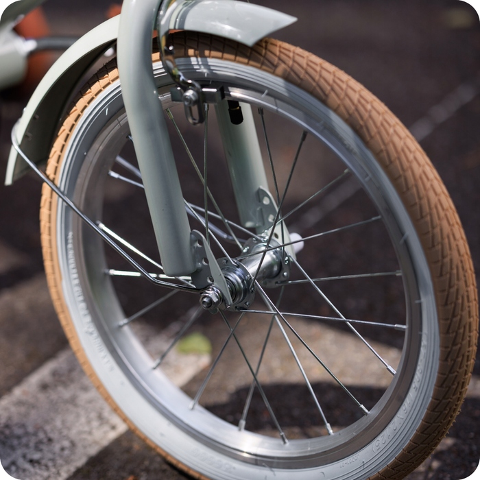 Дитячий велосипед 16 дюймів із бічними колесами, м'ятний, легкий