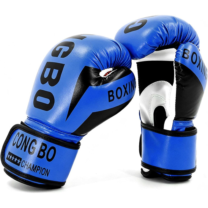 Боксерські рукавички для дітей 3-12 років, 6 oz, синій. Рукавички для спарингу та тренувань, PU шкіра
