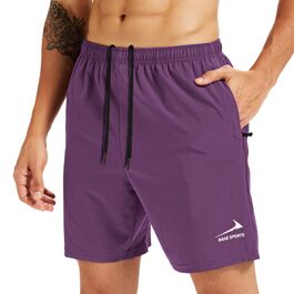 Шорти спортивні чоловічі з кишенею на блискавці – бавовна, дихаюча тканина, ідеальні для прогулянок, фітнесу та активного відпочинку (Л)