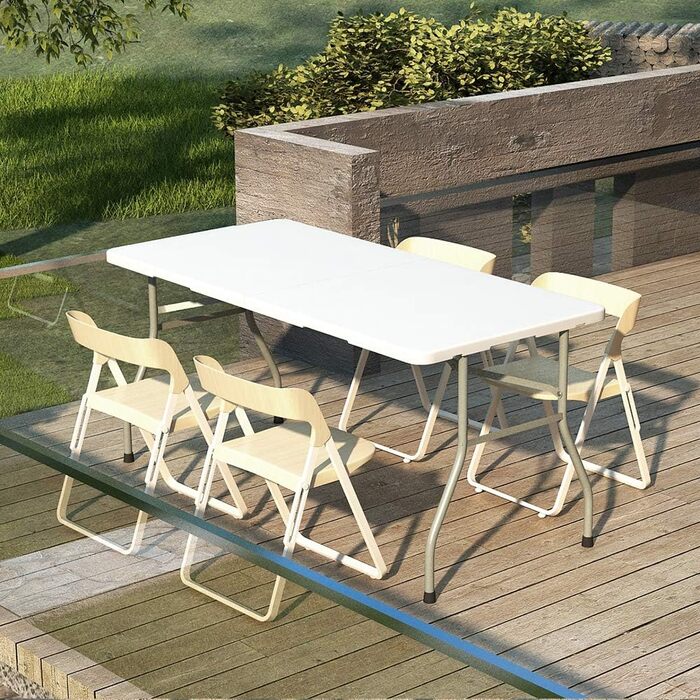 Зручний складаний стіл для кемпінгу, саду та буфету Sogesfurniture HP-152CZ-BH 152x71x74 см