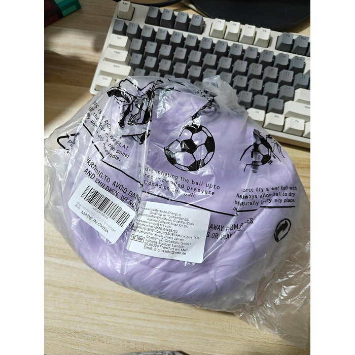 Волейбольний м'яч Dakapal 5, для залу та пляжу, м'який, для початківців, підлітків та дорослих (фіолетовий). Без насоса.