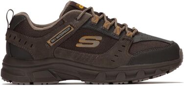 Чоловічі кросівки Skechers Vigor 2.0 для тренувань, шкіряні, з устілкою Memory Foam, коричневі (Stone Suede Synthetic Brown Trim), розмір 41.5 EU
