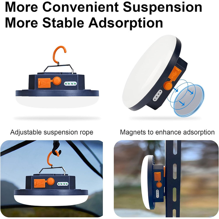 Ліхтар кемпінговий акумуляторний, 10000 мАг, 3000 лм, для намету, 6500K, портативний, для риболовлі, освітлення для надзвичайних ситуацій, тепле світло