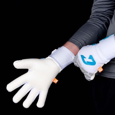 Воротарські рукавички CATCH & KEEP Fly Soul: Професійні, Octopus Grip, Hybrid Cut, дихаюча сітка, Punching Zone 3.0, білі