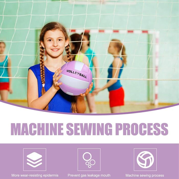 М'яч для волейболу WANDGU Beachvolleyball: М'який дотик, водонепроникний, офіційний розмір 5, 64 см, 1 шт.