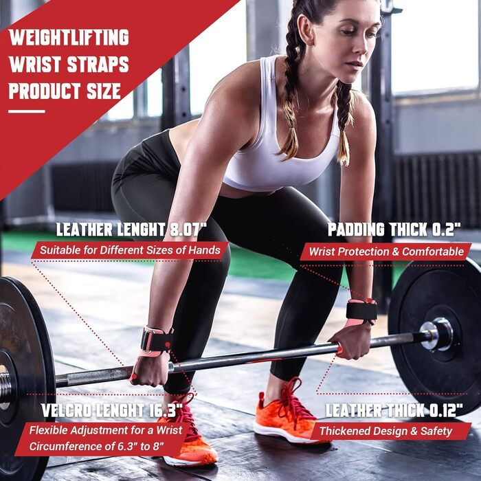 Підтримуючі ремені COFOF для важкої атлетики, бодібілдингу та силових тренувань, для жінок та чоловіків (рожевий)