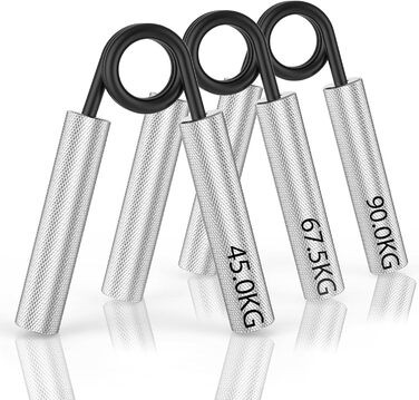 Тренування рук та зап'ястя: 4/6 шт. Металевий фінгертрейнер, 22.5-135 кг, неслизьке покриття, для розвитку м'язів та реабілітації рук