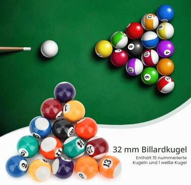 Набір міні-куль для більярда BuyWeek, 16 шт, 32 мм, смола, аксесуари для міні-більярдного столу