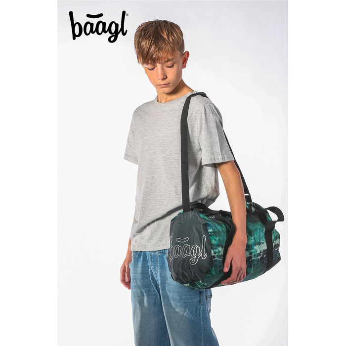 Спортивна сумка Baagl для дітей, хлопчиків та підлітків – компактна, складана, 22 л (Forrest)