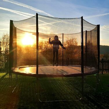 Батут для дітей на вулицю Ø 305 см, повний комплект, чорний