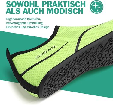 Шкарпетки для плавання та водних видів спорту Sixspace, дихаючі, швидковисихаючі, розмір 34-47