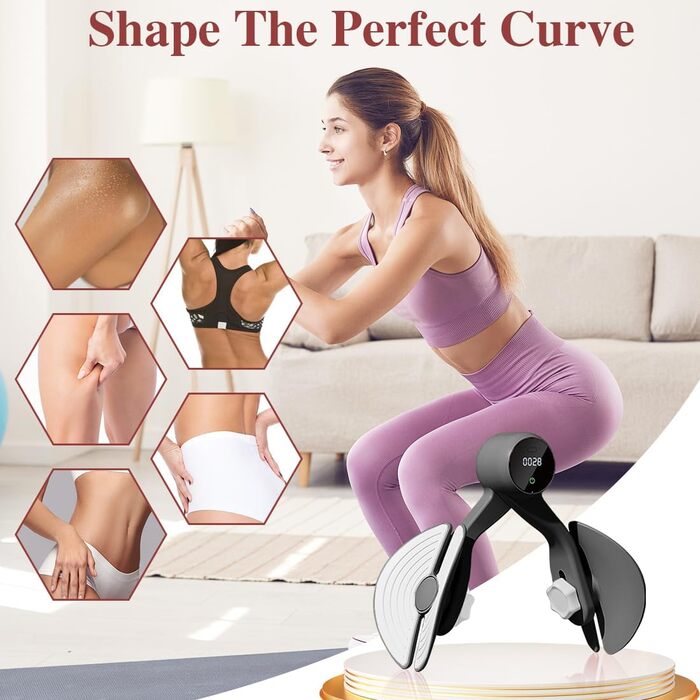 Тренування тазового дна Oberschenkel: пристрій для тренування м'язів стегон, тазу та ніг для дому, чорний