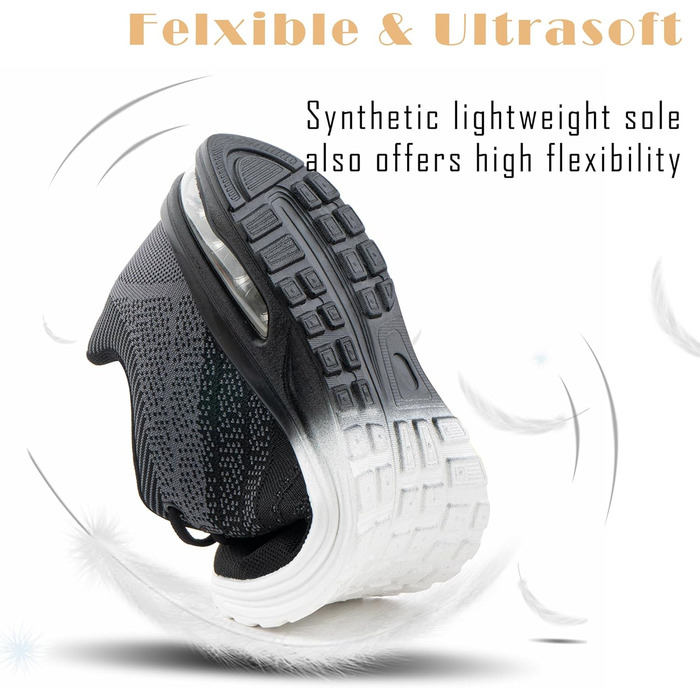 Спортивні кросівки Hitmars для чоловіків та жінок з повітряною подушкою, розмір 36-48 (43 EU, сірий)