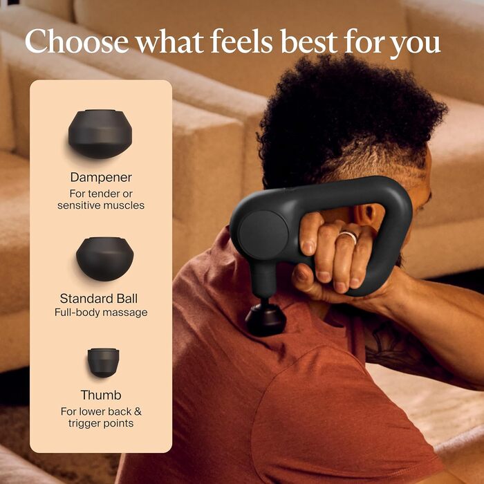 Theragun Relief: Персональний масажер для зняття болю та масажу - легкий, зручний, для шиї, спини, ніг (чорний)