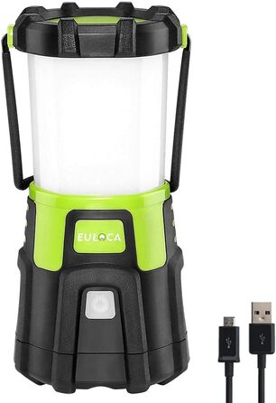 Кемпінгова лампа EULOCA 1200LM з LED CREE, перезаряджувана, водонепроникна, з Powerbank 4400mAh, 4 режими яскравості, 10W, для кемпінгу, походів, надзвичайних ситуацій