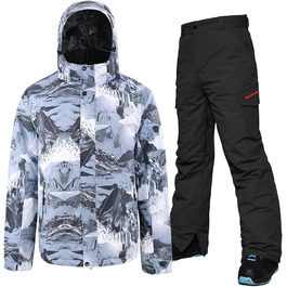 Чоловічий зимовий комбінезон для сноубордингу та катання на лижах. Водонепроникний, вітронепроникний, для туризму та альпінізму. Розмір S, колір чорний