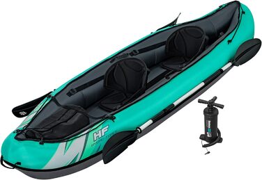 Надувний каяк Bestway Hydroforce Ventura для двох осіб з ручним насосом, веслами та сумкою для зберігання, двомісний комплект