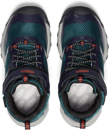 KEEN Wandero Mid - Водонепроникні дитячі черевики для туризму, Sky Captain Sea Moss, 35 EU