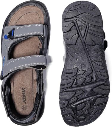 Чоловічі сандалі JOMIX для активного відпочинку та туризму: липучка, сірі, 44 EU