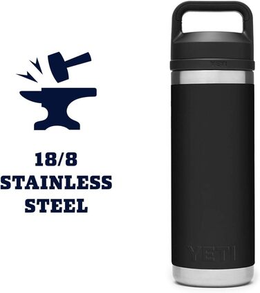 Термобутилка YETI Rambler з кришкою Chug, чорна, 532 мл