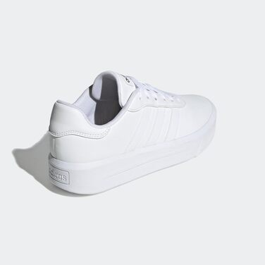 Жіночі шкіряні кросівки adidas Court Plateau коричневі, розмір 36 2/3 EU, Cloud White/Core Black