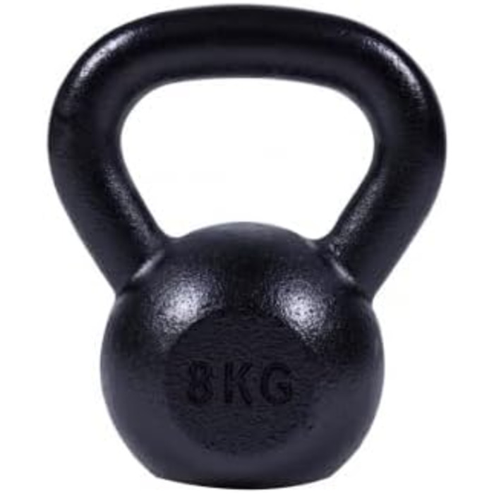 Кетлбелл GORILLA SPORTS® 2-32 кг, гачане залізо, для силових тренувань, одиничний або набір, захисне покриття, срібний/чорний