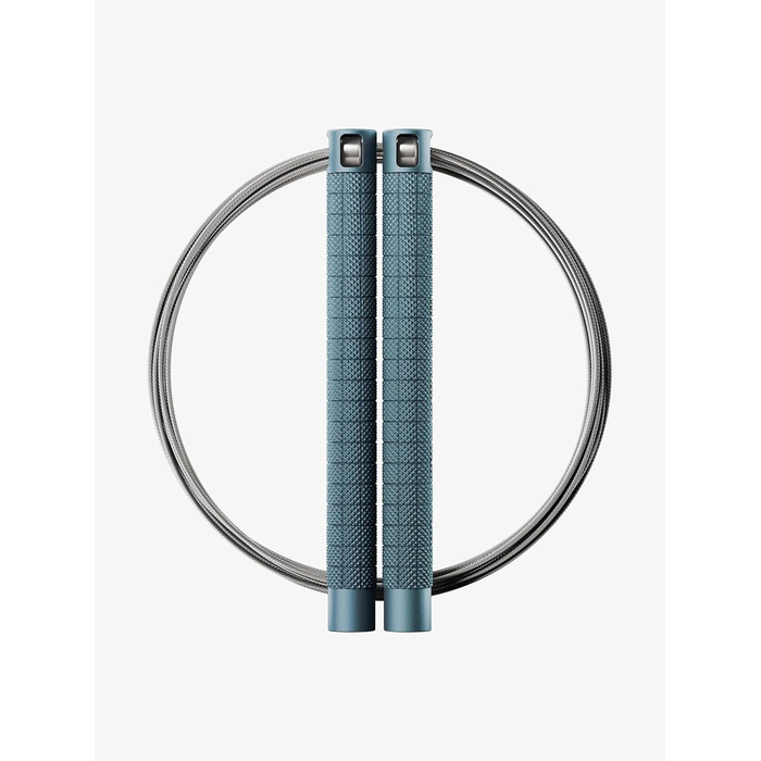 RPM Comp4 - Преміум скакалка для професіоналів: алюмінієві ручки, регульована довжина, швидка ротація для Double Unders – ідеально для функціональних та фітнес-тренувань (Steel Blue)