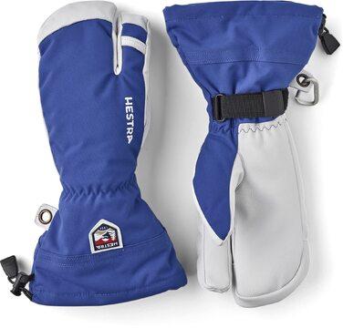 Шкіряні гірськолижні рукавиці Hestra Armee Leder Heli Ski 3-пальцеві, Royal Blue, розмір 8